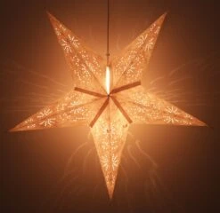 Faltbarer Advents Leucht Papierstern, Weihnachtsstern 60 Cm - Perseus Naturweiß -Laden Für Heimbeleuchtung f 19 09 9 apapierstern 71