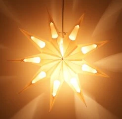 Faltbarer Advents Leucht Papierstern, Weihnachtsstern 40 Cm - Aquarius Weiß -Laden Für Heimbeleuchtung f 19 09 9 apapierstern 72