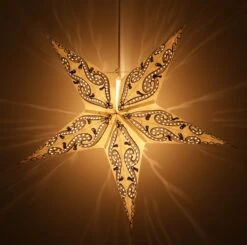 Faltbarer Advents Leucht Papierstern, Weihnachtsstern 60 Cm - Artemis Beige -Laden Für Heimbeleuchtung f 19 09 9 apapierstern 8