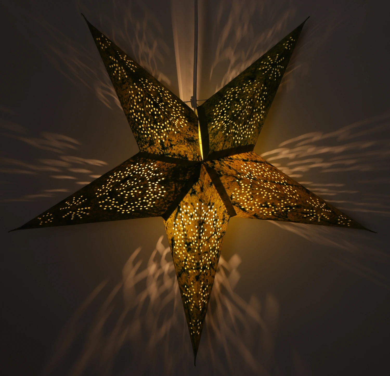 Faltbarer Advents Leucht Papierstern, Weihnachtsstern 60 Cm - Perseus Grün 5 Faltbarer Advents Leucht Papierstern, Weihnachtsstern 60 Cm - Perseus Grün – Bild 3