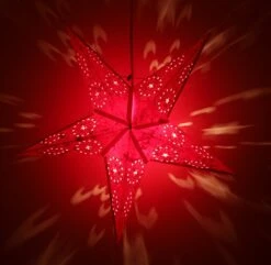 Faltbarer Advents Leucht Papierstern, Weihnachtsstern 60 Cm - Silijan Rot -Laden Für Heimbeleuchtung f 19 09 9 apapierstern 9