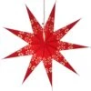 Faltbarer Advents Leucht Papierstern, Weihnachtsstern 40 Cm - Phoenix Rot
