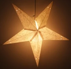 Faltbarer Advents Leucht Papierstern, Weihnachtsstern 40 Cm - Mercury Small Naturweiß -Laden Für Heimbeleuchtung f 19 09 9 apapierstern mit muster 27