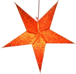 Faltbarer Advents Leucht Papierstern, Weihnachtsstern 40 Cm - Mercury Small Orange