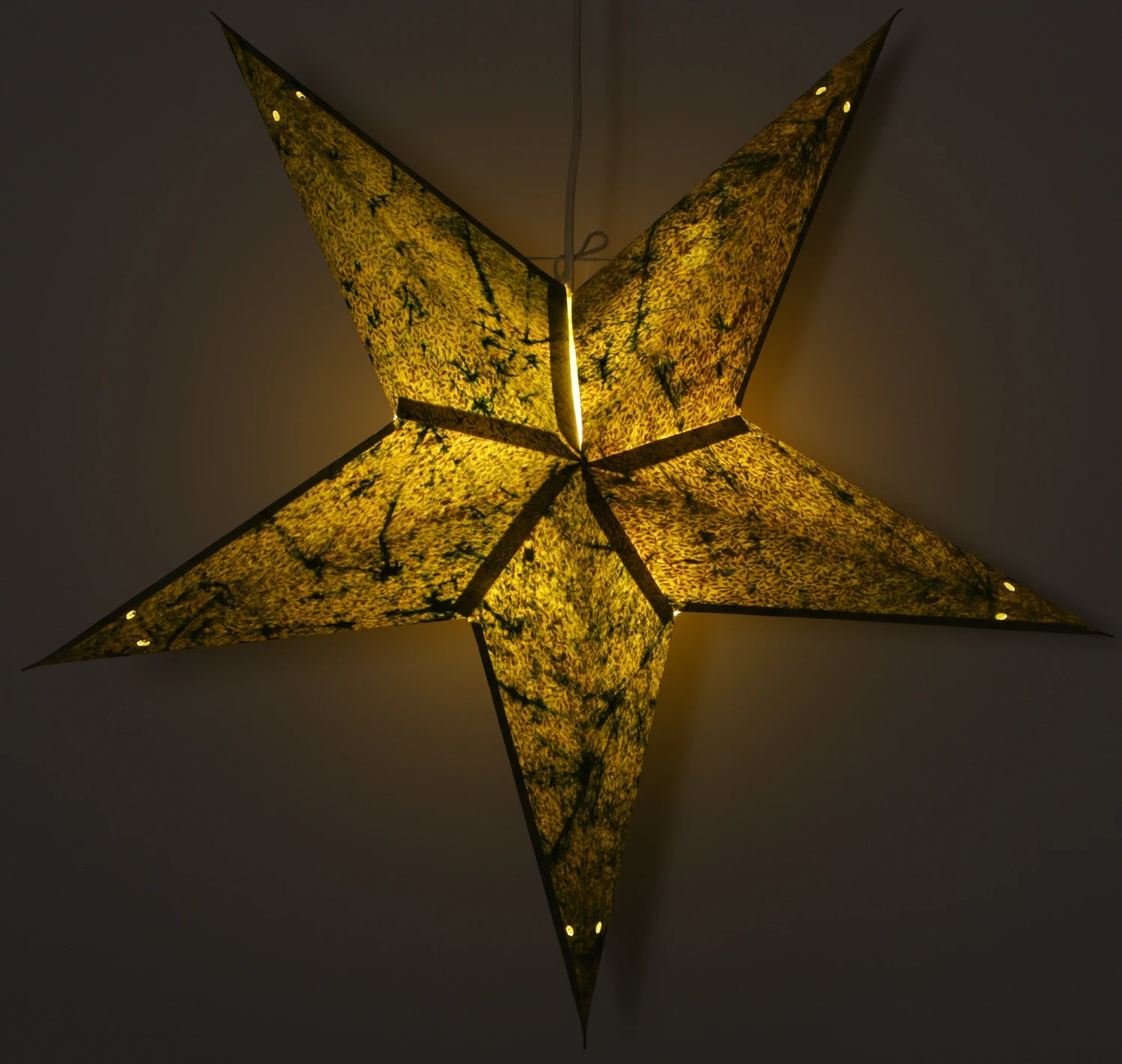 Faltbarer Advents Leucht Papierstern, Weihnachtsstern 60 Cm - Abacus Grün 5 Faltbarer Advents Leucht Papierstern, Weihnachtsstern 60 Cm - Abacus Grün – Bild 3