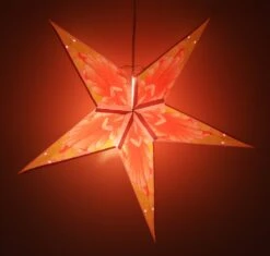 Faltbarer Advents Leucht Papierstern, Weihnachtsstern 60 Cm - Floria Orange -Laden Für Heimbeleuchtung f 19 09 9 astern florida 3