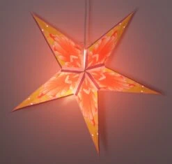 Faltbarer Advents Leucht Papierstern, Weihnachtsstern 60 Cm - Floria Orange -Laden Für Heimbeleuchtung f 19 09 9 astern florida 4