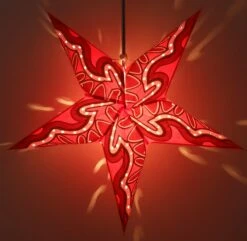 Faltbarer Advents Leucht Papierstern, Weihnachtsstern 60 Cm - Goldfinger -Laden Für Heimbeleuchtung f 19 09 914851 4