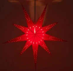 Faltbarer Advents Leucht Papierstern, Weihnachtsstern 80 Cm - Lyra Bordeaux -Laden Für Heimbeleuchtung f 19 09 914874 2