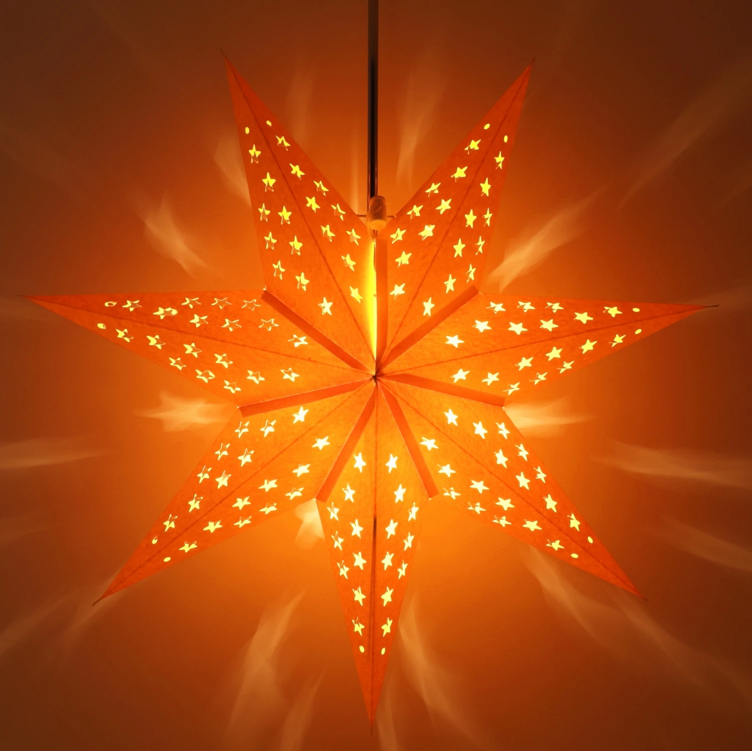 Faltbarer Advents Leucht Papierstern, Weihnachtsstern 60 Cm - Austrinus Gelb 6 Faltbarer Advents Leucht Papierstern, Weihnachtsstern 60 Cm - Austrinus Gelb – Bild 4