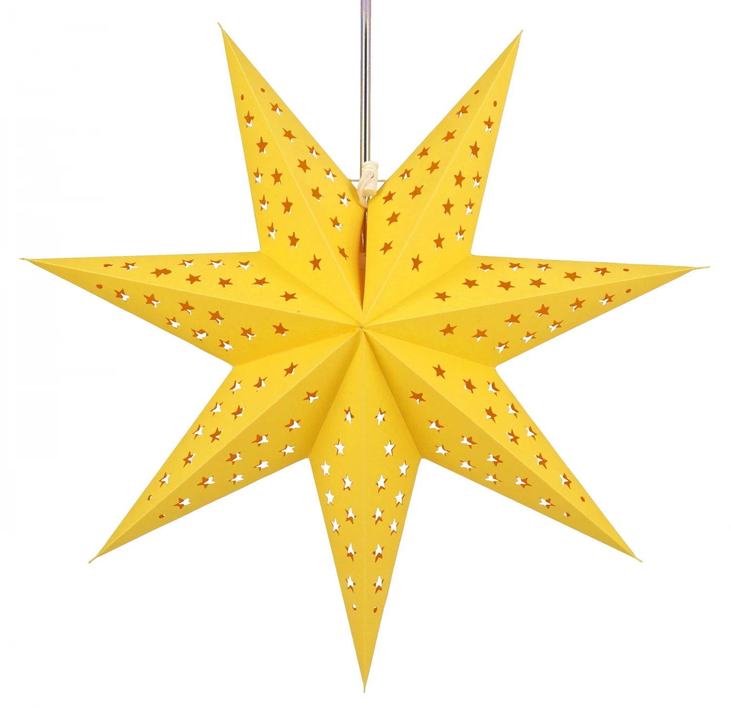 Faltbarer Advents Leucht Papierstern, Weihnachtsstern 60 Cm - Austrinus Gelb 4 Faltbarer Advents Leucht Papierstern, Weihnachtsstern 60 Cm - Austrinus Gelb – Bild 2