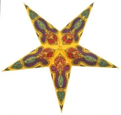 Faltbarer Advents Leucht Papierstern, Weihnachtsstern 80 Cm - Menor XL Gelb