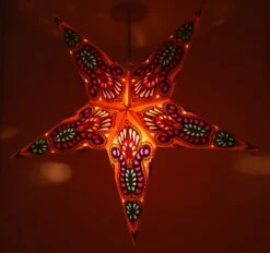 Faltbarer Advents Leucht Papierstern, Weihnachtsstern 80 Cm - Menor XL Gelb -Laden Für Heimbeleuchtung f 19 09 914892 4