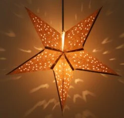 Faltbarer Advents Leucht Papierstern, Weihnachtsstern 60 Cm - Tantalos Braun -Laden Für Heimbeleuchtung f 19 09 922089 1