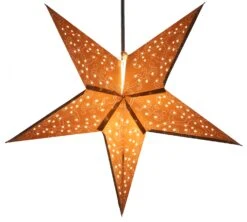 Faltbarer Advents Leucht Papierstern, Weihnachtsstern 60 Cm - Tantalos Braun -Laden Für Heimbeleuchtung f 19 09 922089 2