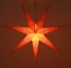 Faltbarer Advents Leucht Papierstern, Weihnachtsstern 80 Cm - Raja Rot 8 Faltbarer Advents Leucht Papierstern, Weihnachtsstern 80 Cm - Raja Rot -Laden Für Heimbeleuchtung f 19 09 922567 2