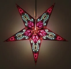 Faltbarer Advents Leucht Papierstern, Weihnachtsstern 60 Cm - Menor Violett Mixed -Laden Für Heimbeleuchtung f 19 09 924593 4