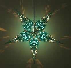 Faltbarer Advents Leucht Papierstern, Weihnachtsstern 60 Cm - Nestor Türkis/grün -Laden Für Heimbeleuchtung f 19 09 925860 4