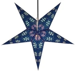 Faltbarer Advents Leucht Papierstern, Weihnachtsstern 60 Cm - Anubis Blau -Laden Für Heimbeleuchtung f 19 09 929582 2