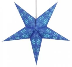 Faltbarer Advents Leucht Papierstern, Weihnachtsstern 60 Cm - Anubis Blau -Laden Für Heimbeleuchtung f 19 09 929582 3