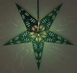 Faltbarer Advents Leucht Papierstern, Weihnachtsstern 60 Cm - Anubis Türkis -Laden Für Heimbeleuchtung f 19 09 929584 1