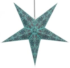 Faltbarer Advents Leucht Papierstern, Weihnachtsstern 60 Cm - Anubis Türkis -Laden Für Heimbeleuchtung f 19 09 929584 3