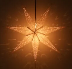 Faltbarer Advents Leucht Papierstern, Weihnachtsstern 60 Cm - Silvana -Laden Für Heimbeleuchtung f 19 09 929588 1