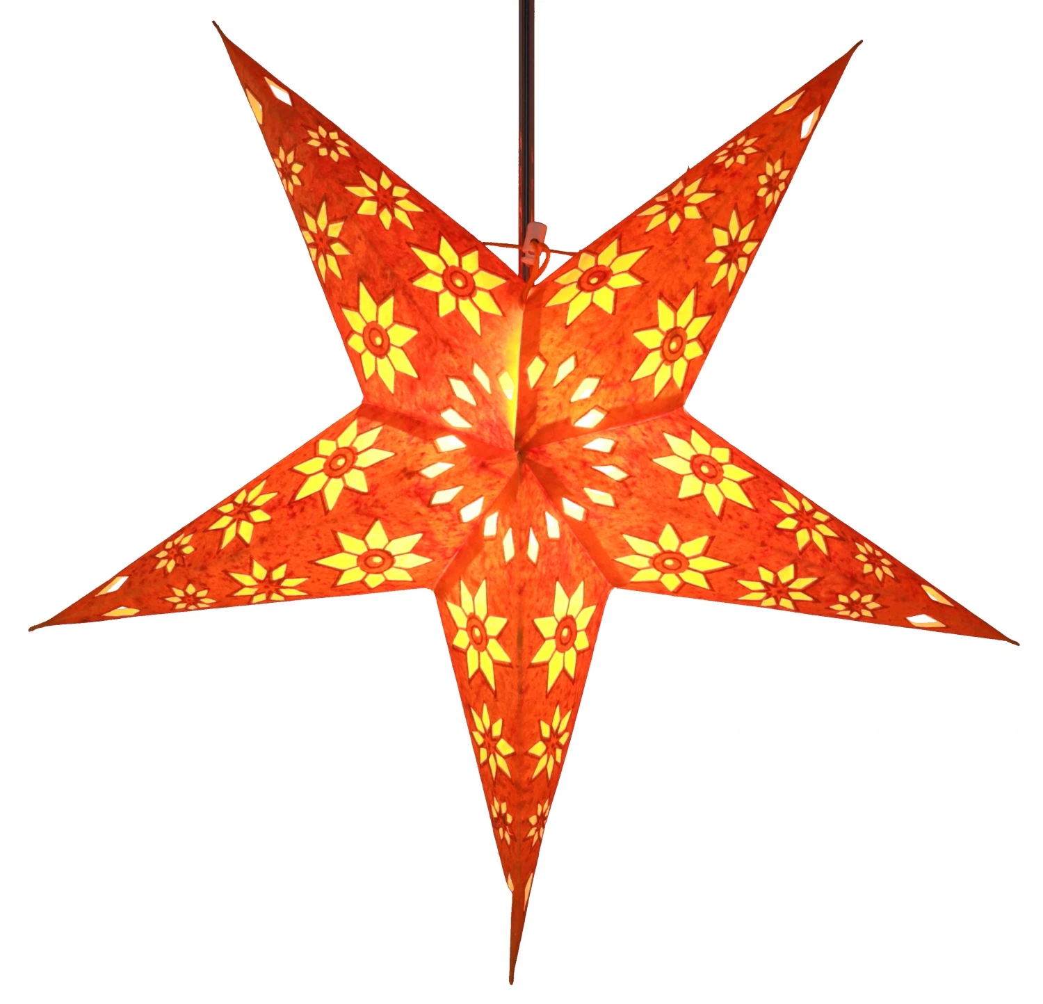 Faltbarer Advents Leucht Papierstern, Weihnachtsstern 60 Cm - Adonis Gelb 5 Faltbarer Advents Leucht Papierstern, Weihnachtsstern 60 Cm - Adonis Gelb – Bild 3