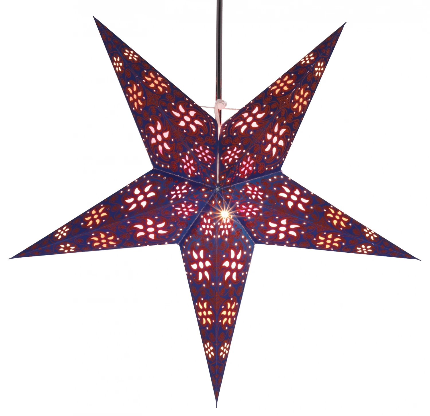 Faltbarer Advents Leucht Papierstern, Weihnachtsstern 60 Cm - Anubis Dunkelblau 5 Faltbarer Advents Leucht Papierstern, Weihnachtsstern 60 Cm - Anubis Dunkelblau – Bild 3