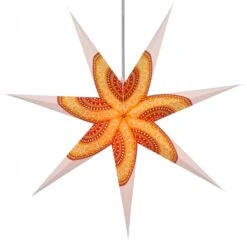 Faltbarer Advents Leucht Papierstern, Weihnachtsstern 80 Cm - Helike Weiß/ Mixed