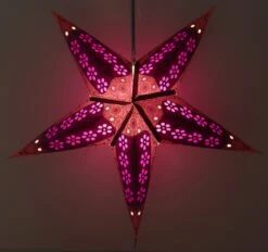Faltbarer Advents Leucht Papierstern, Weihnachtsstern 60 Cm - Minas Violett -Laden Für Heimbeleuchtung f 19 09 934807 1