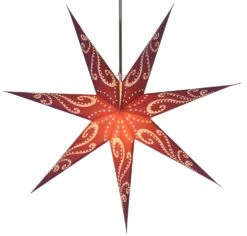 Faltbarer Advents Leucht Papierstern, Weihnachtsstern 80 Cm - Pagos -Laden Für Heimbeleuchtung f 19 09 935684 2