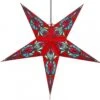 Faltbarer Advents Leucht Papierstern, Weihnachtsstern 60 Cm - Medusa 2 Rot/ Türkis -Laden Für Heimbeleuchtung f 19 09 936479 2