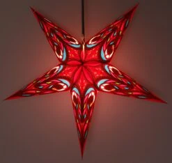 Faltbarer Advents Leucht Papierstern, Weihnachtsstern 60 Cm - Calu -Laden Für Heimbeleuchtung f 19 09 938219 1