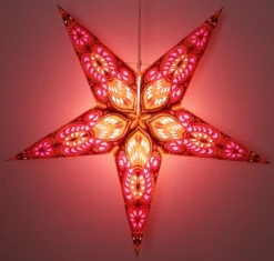 Faltbarer Advents Leucht Papierstern, Weihnachtsstern 60 Cm - Menor Braun/mix -Laden Für Heimbeleuchtung f 19 12 papiersterne 4