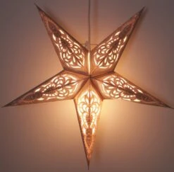 Faltbarer Advents Leucht Papierstern, Weihnachtsstern 60 Cm - Mansur Natur -Laden Für Heimbeleuchtung f 19 12 papiersterne 48