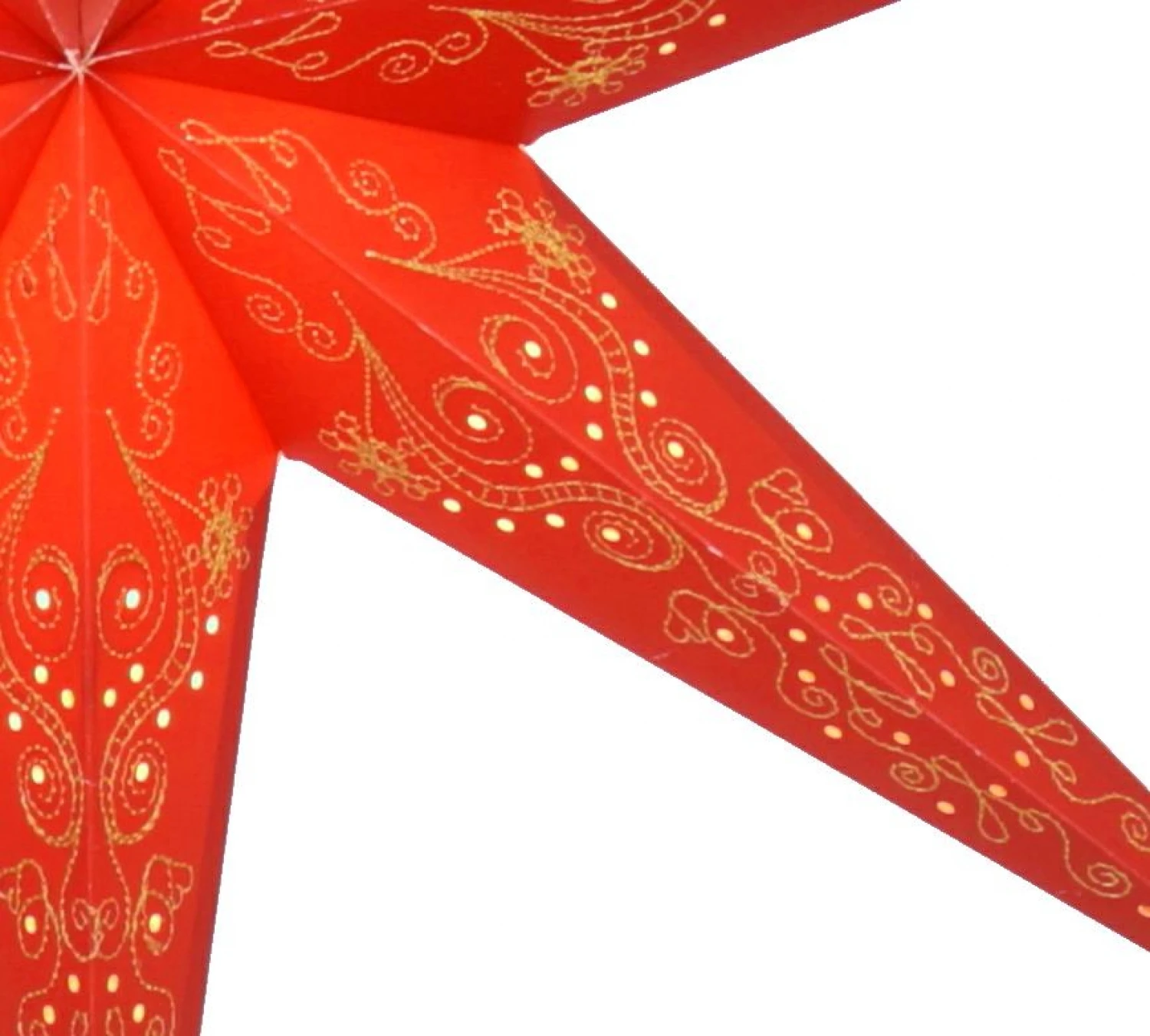 Faltbarer Advents Leucht Papierstern, Weihnachtsstern 80 Cm - Raja Rot 6 Faltbarer Advents Leucht Papierstern, Weihnachtsstern 80 Cm - Raja Rot – Bild 4