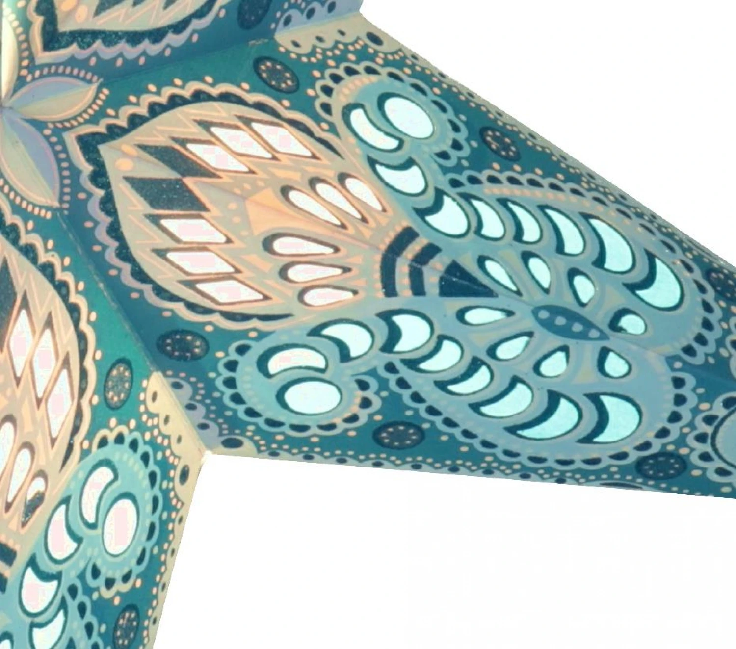 Faltbarer Advents Leucht Papierstern, Weihnachtsstern 60 Cm - Menor Türkis 6 Faltbarer Advents Leucht Papierstern, Weihnachtsstern 60 Cm - Menor Türkis – Bild 4