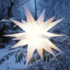 3D Außenstern Kaspar, Weihnachtsstern, Faltstern Mit 18 Spitzen Incl. 7 M Kabel &amp; LED Leuchtmittel - Ø 55 Cm Trafo Weiß -Laden Für Heimbeleuchtung h 12 21 dsc05161