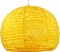 Halbrunder Lokta Papierlampenschirm, Boho Hängelampe Coronada Ø 40 Cm - Gelb 9 Halbrunder Lokta Papierlampenschirm, Boho Hängelampe Coronada Ø 40 Cm - Gelb -Laden Für Heimbeleuchtung halbrunder lokta papierlampenschirm haengelampe corona gelb 38191