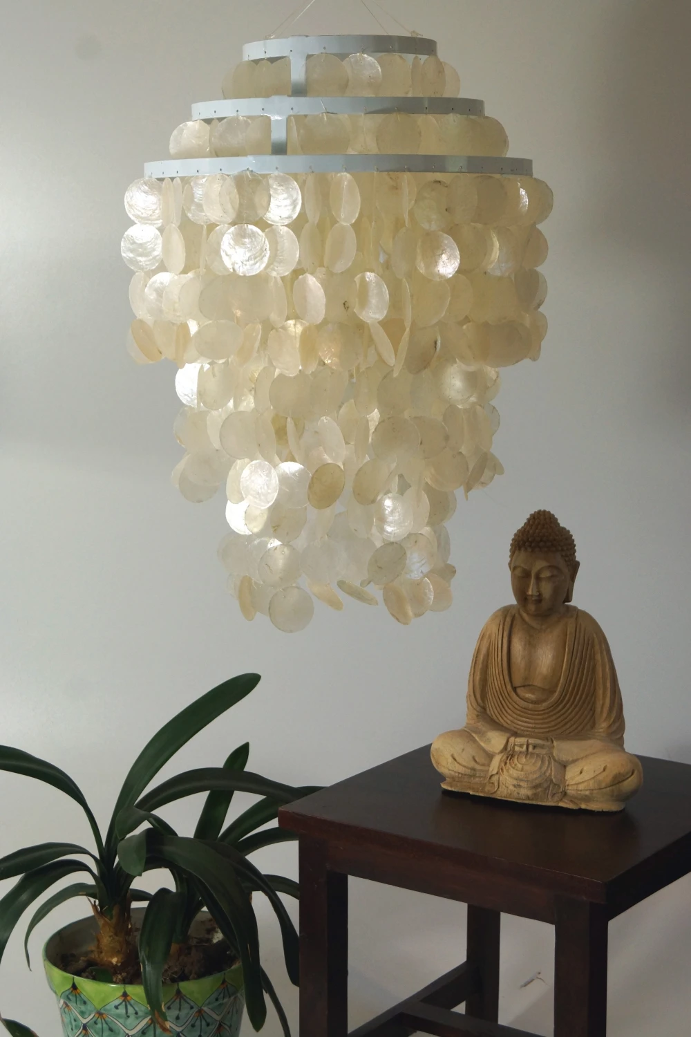 Deckenlampe / Deckenleuchte, Muschelleuchte Aus Hunderten Capiz, Perlmutt Plättchen - Modell Sangria - 60x40x40 Cm 8 Deckenlampe / Deckenleuchte, Muschelleuchte Aus Hunderten Capiz, Perlmutt Plättchen - Modell Sangria - 60x40x40 Cm – Bild 6