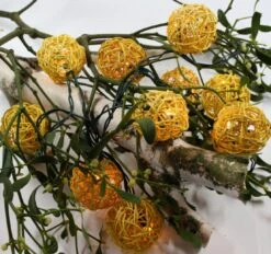 Rattan Ball LED Kugel Lampion Lichterkette - Gelb -Laden Für Heimbeleuchtung img8162