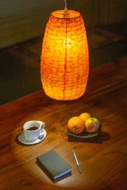 Kleiner Ovaler Lokta Papierlampenschirm, Hängelampe Coronada - Orange - 42x22x22 Cm 8 Kleiner Ovaler Lokta Papierlampenschirm, Hängelampe Coronada - Orange - 42x22x22 Cm -Laden Für Heimbeleuchtung lampe 16125 2