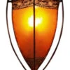 Henna Lampe, Leder Wandlampe / Wandleuchte - Myra Orange - 44x24x14 Cm -Laden Für Heimbeleuchtung lampecmittel38