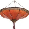 Henna - Leder Deckenlampe / Deckenleuchte - Salem Orange - 20x50x50 Cm -Laden Für Heimbeleuchtung lamped61