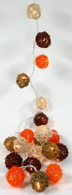Rattan Ball LED Kugel Lampion Lichterkette - Sommer Farbe -Laden Für Heimbeleuchtung lichterketten3