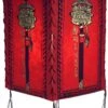 Lokta Papier Hänge Lampenschirm, Deckenleuchte Aus Handgeschöpftem Papier, Gebetsmühle - Rot - 28x18x18 Cm -Laden Für Heimbeleuchtung lokta papier haenge lampenschirm deckenleuchte handgeschoepftem papier gebetsmuehle rot 37851
