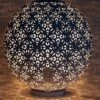 Metall Tischlampe / Tischleuchte In Marrokanischem Design, Orientalische Lampe In Kugelform - 30x30x30 Cm Ø30 Cm -Laden Für Heimbeleuchtung metall tischlampe tischleuchte marrokanischem design orientalische lampe kugelform 28827