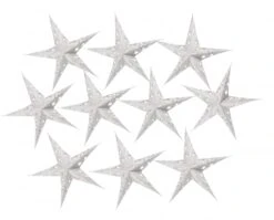 10 Stk. Papier Ministern Für Lichterkette 20 Cm, Faltbar - Natur