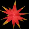 Faltbarer Advents Leucht Papierstern, 3D Weihnachtsstern - Multipointer Rot-gelb - 60x60x60 Cm Ø60 Cm